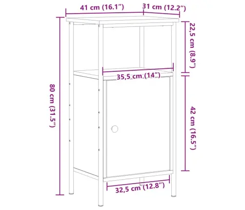Naktsskapīši 2 Gab Artisan Oak 41X31X80 Cm Engineered Wood Vidaxl