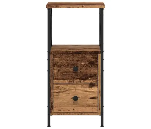 Nakts Skapis Old Wood 34X35,5X70 Cm Engineered Wood Vidaxl