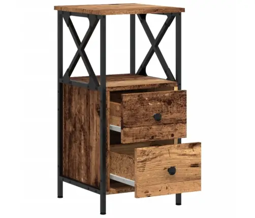 Nakts Skapis Old Wood 34X35,5X70 Cm Engineered Wood Vidaxl