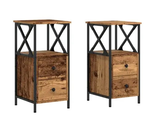 Öökapid 2 Tk Vana Puit 34X35,5X70 Cm Tehniline Puit