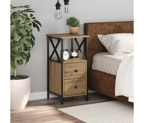 Naktsskapītis Artisan Oak 34X35,5X70 Cm Engineered Wood Vidaxl Naktsskapītis Artisan Oak 34X35,5X70 Cm Engineered Wood Vidaxl