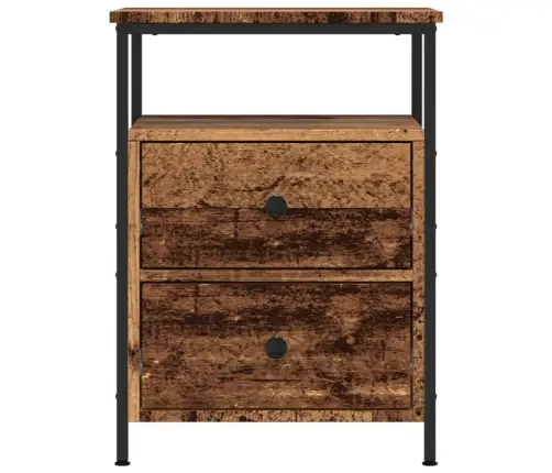 Naktinės Spintelės, 2Vnt., Medienos, 44X45X60cm Mediena Naktinės Spintelės, 2Vnt., Medienos, 44X45X60cm Mediena