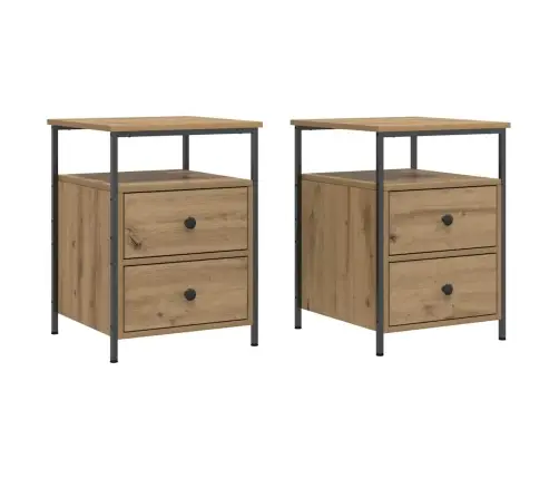 Naktsskapīši 2 Gab Artisan Oak 44X45X60 Cm Engineered Wood Vidaxl