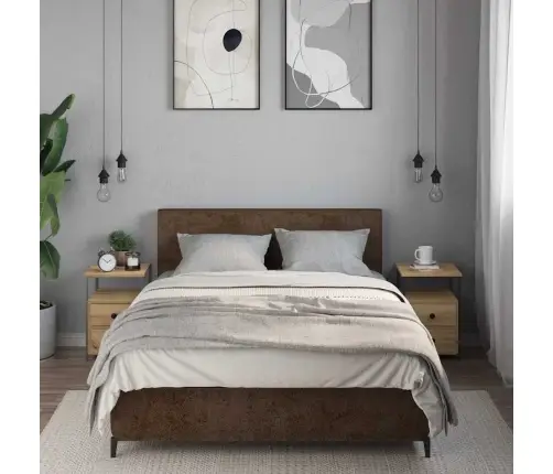 Naktsskapīši 2 Gab. Koka Krāsa 34X35,5X50 Cm Inženierijas Koks Vidaxl