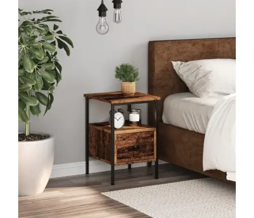 Naktinė Spintelė, Medienos, 34X36X50cm Apdirbta Mediena
