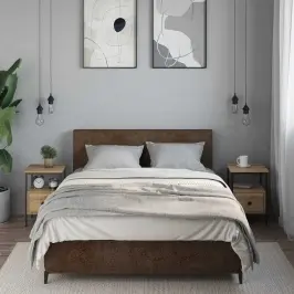 Naktsskapīši 2 Gab. Koka Krāsa 34X36X50 Cm Inženierijas Koks Vidaxl