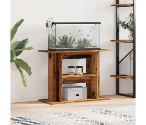 Akvārija Statīvs, Veca Koka, 80X35X60 Cm, Inženierijas Koks Vidaxl