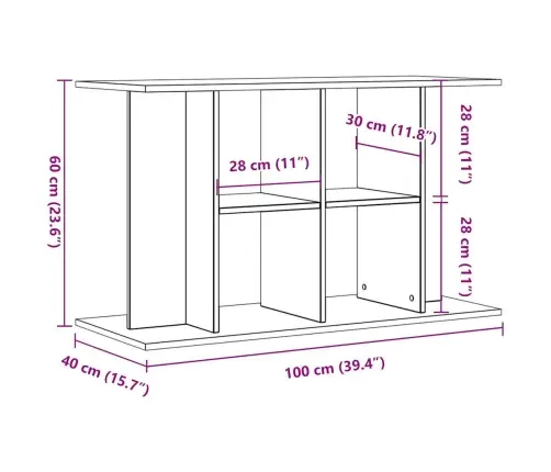 Akvaarium Stend Vana Puit 100X40X60 Cm Engineered Wood