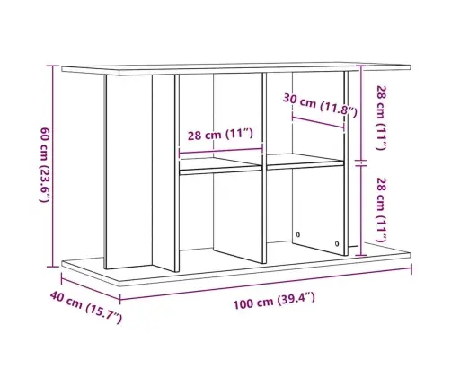 Akvārija Statīvs, Koka Krāsa, 100X40X60 Cm, Inženierijas Koks Vidaxl