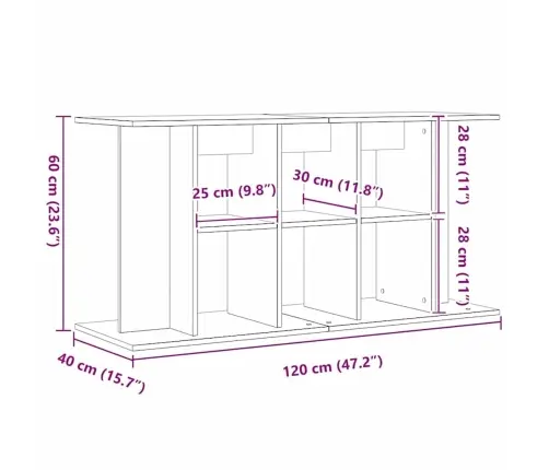 Akvaariumialus, Käsitööna Valminud Tamm, 120 X 40 X 60 cm Töödeldud Puit