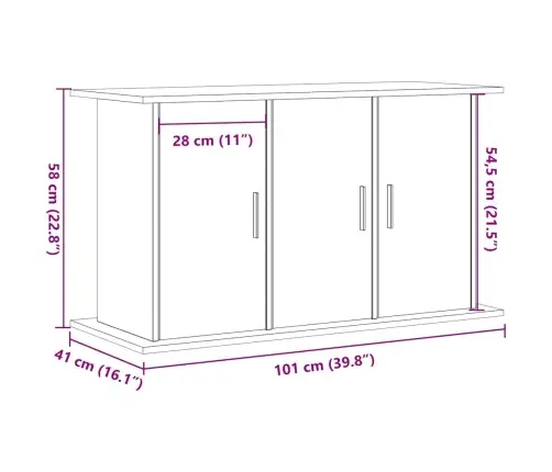 Akvaarium Stend Vana Puit 101X41X58 Cm Engineered Wood