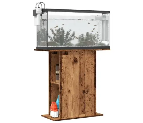 Akvariumo Stovas, Senos Medienos, 36X75X72,5 cm Inžinerinė Mediena