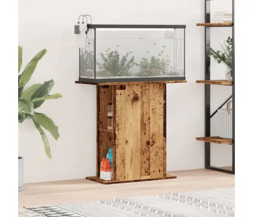 Akvariumo Stovas, Senos Medienos, 36X75X72,5 cm Inžinerinė Mediena