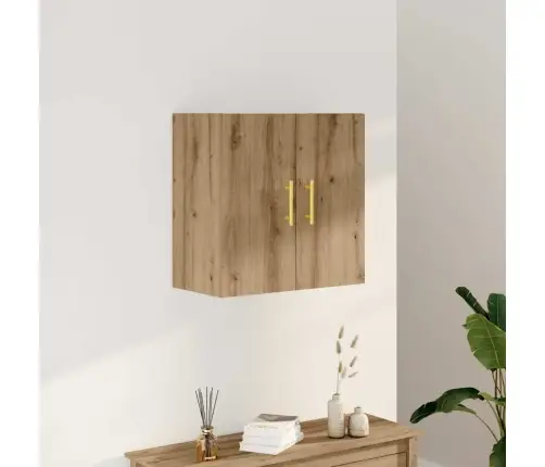 Sienas Skapītis, Koka Krāsa, 60X31X60 Cm, Inženierijas Koks Vidaxl