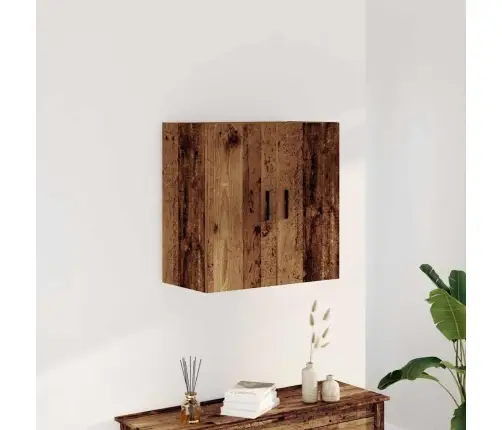 Sienas Skapītis, Veca Koka, 60X31X60 Cm, Inženierijas Koks Vidaxl