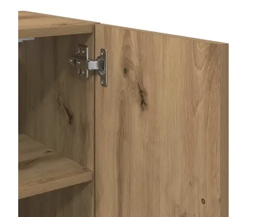 Sienas Skapītis, Koka Krāsa, 60X31X60 Cm, Inženierijas Koks Vidaxl