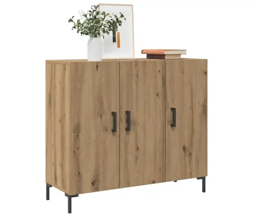 Kumode, Koka Krāsa, 90X34X80 Cm, Inženierijas Koks Vidaxl