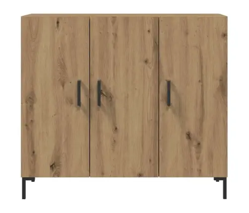 Kumode, Koka Krāsa, 90X34X80 Cm, Inženierijas Koks Vidaxl