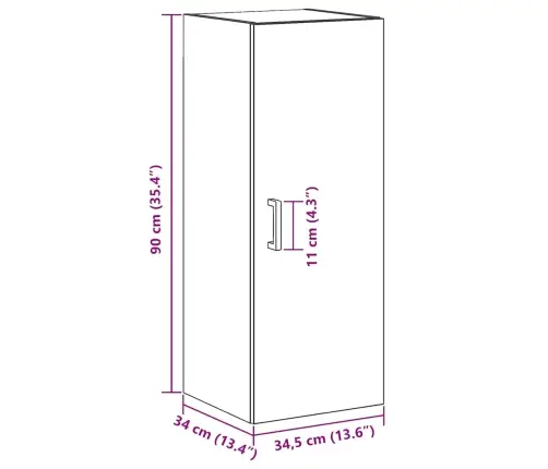 Seinakapp, Käsitöötamm, 34,5X34X90 cm Tehispuit