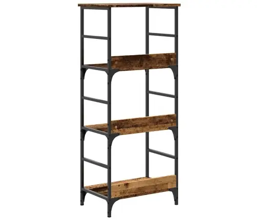 Grāmatu Plaukts, Veca Koka, 50X33X117,5 Cm, Inženierijas Koks Vidaxl