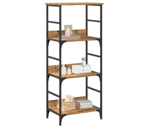 Grāmatu Plaukts, Koka Krāsa, 50X33X117,5 Cm, Inženierijas Koks Vidaxl