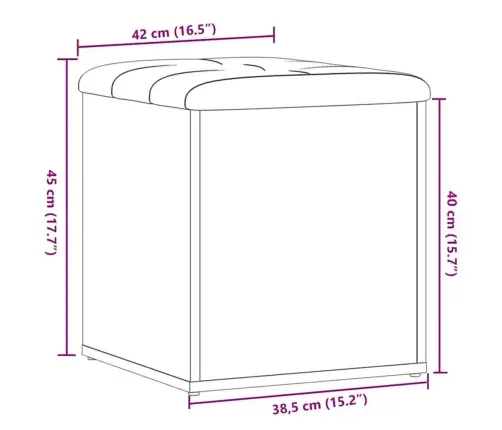 Uzglabāšanas Sols Artisan Oak 42X42X45 Cm Engineered Wood Vidaxl