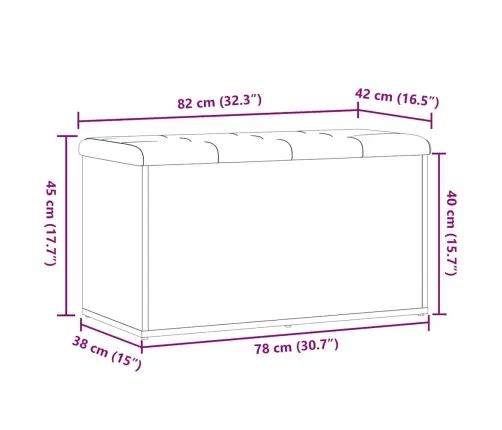 Laikymo Suolas Sena Mediena 82X42X45 Cm Inžinierinė Mediena