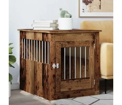 Suņu Būris, Veca Koka, 64,5X80X71 Cm, Inženierijas Koks Vidaxl