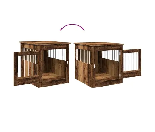 Suņu Būris, Veca Koka, 64,5X80X71 Cm, Inženierijas Koks Vidaxl