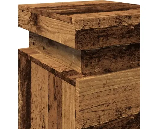 Naktsskapīši Ar Led 2 Gab., 35X39X55 Cm, Inženierijas Koks Vidaxl