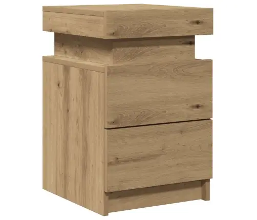 Naktinė Spintelė Su Led, Artisano Ąžuolo, 35X39X55cm Mediena