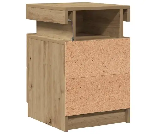 Naktinė Spintelė Su Led, Artisano Ąžuolo, 35X39X55cm Mediena