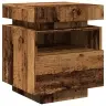 Naktsskapīši Ar Led Gaismām 2 Gab Old Wood 40X39X48,5 Cm Vidaxl