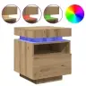 Led-Valgustitega Öökapid 2 Tk Artisan Oak 40X39X48,5 Cm