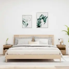 Naktsskapīši Ar Led Gaismām 2 Gab Artisan Oak 40X39X48,5 Cm Vidaxl