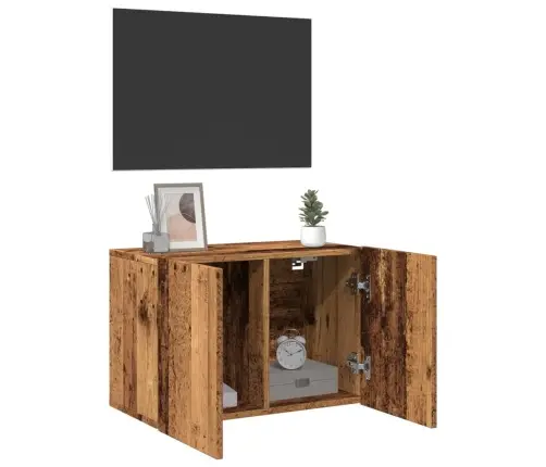 Tv Sienas Skapītis, Veca Koka, 60X30X41 Cm Vidaxl