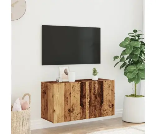 Tv Sienas Skapītis, Veca Koka, 80X30X41 Cm Vidaxl