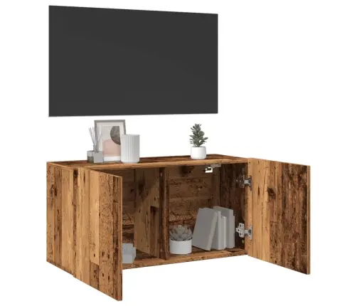 Tv Sienas Skapītis, Veca Koka, 80X30X41 Cm Vidaxl