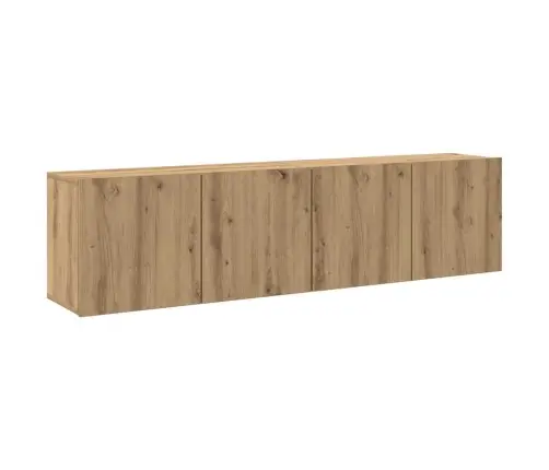 Sienas Tv Skapīši, 2 Gab., Koka Krāsa, 80X30X41 Cm Vidaxl