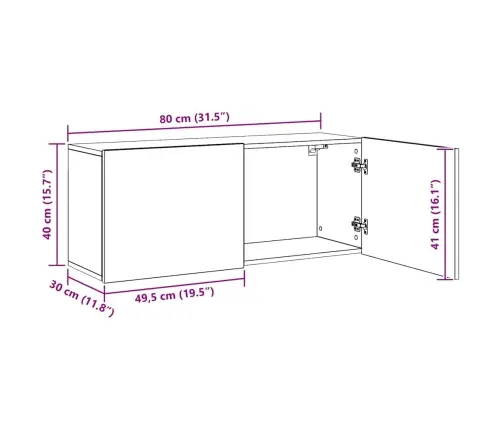 Telerikapp Seinale Kinnitatav Artisan Oak 100X30X41 Cm