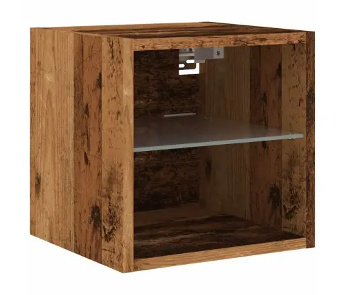 Televizoriaus Sieninė Spintelė Su Led Lemputėmis Old Wood