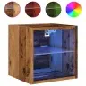 Televizoriaus Sieninė Spintelė Su Led Lemputėmis Old Wood