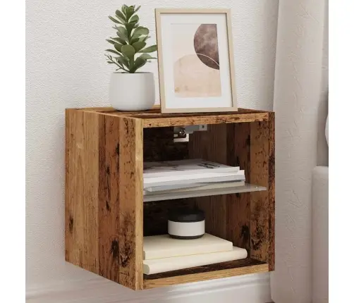 Televizoriaus Sieninė Spintelė Su Led Lemputėmis Old Wood