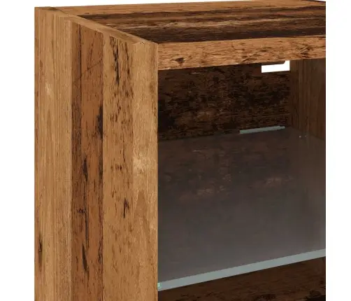 Tv Sienas Skapji Ar Led Gaismām 2 Gab Vecs Koks 30X28,5X30 Cm Vidaxl