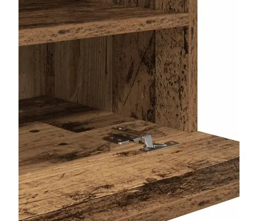 Sienas Skapīši Ar Led Apgaismojumu Televizoram 2 Gab Old Wood 40X30X60,5 Cm Vidaxl