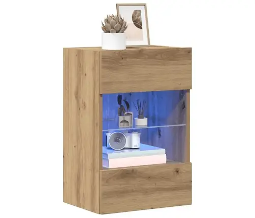 Sienas Skapīši Ar Led Apgaismojumu Televizoram 2 Gab Artisan Oak 40X30X60,5 Cm Vidaxl