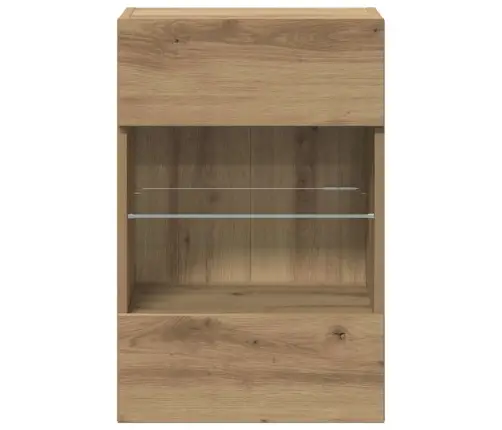 Sienas Skapīši Ar Led Apgaismojumu Televizoram 2 Gab Artisan Oak 40X30X60,5 Cm Vidaxl