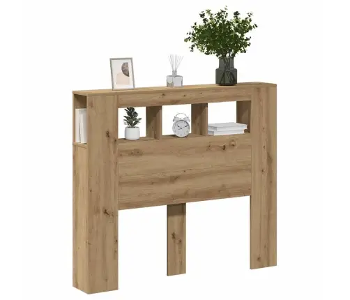 Gultas Galvgalis Ar Led, Koka Krāsa, 120X18,5X103,5 Cm, Koks Vidaxl