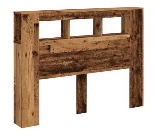 Gultas Galvgalis Ar Led, Veca Koka, 140X18,5X103,5 Cm, Koks Vidaxl