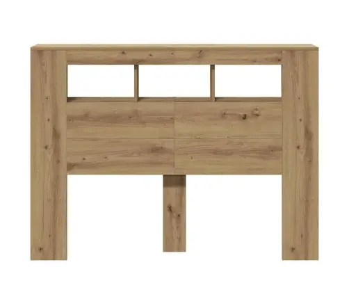 Gultas Galvgalis Ar Led, Koka Krāsa, 140X18,5X103,5 Cm, Koks Vidaxl